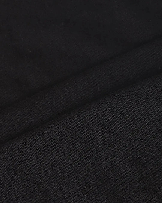 WMFFSHO Men's Black Align Typography Oversized Hoodies